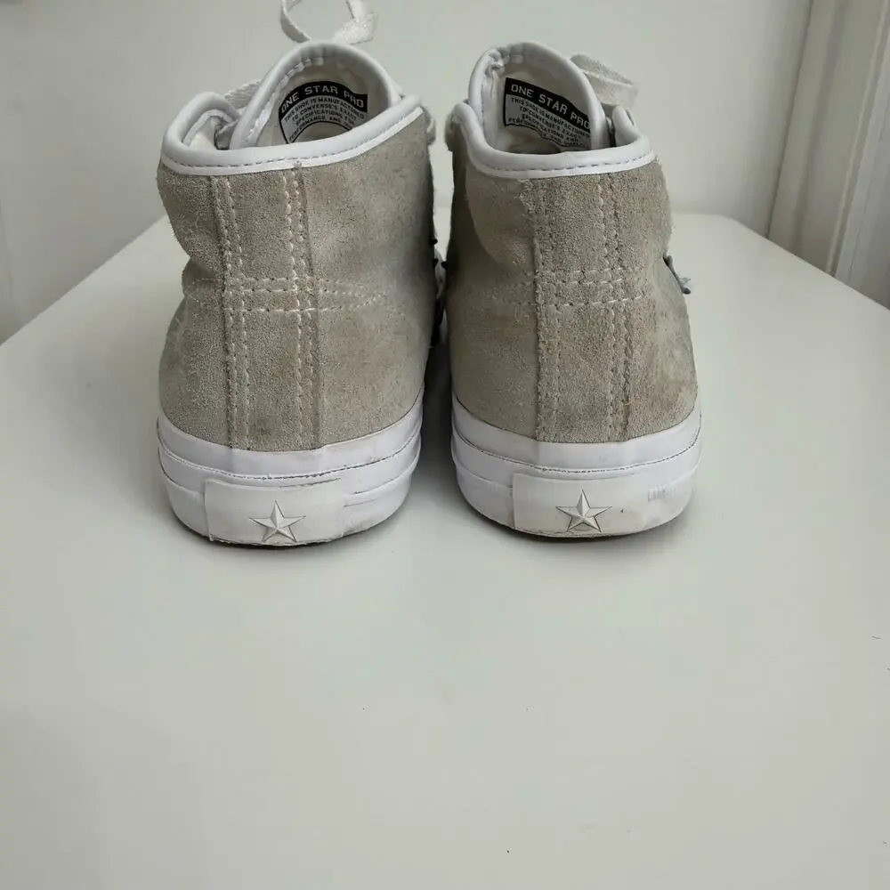 Converse x Alexis Sablone One Star Pro Mid Sneakers Gray Suede Sz 7.5